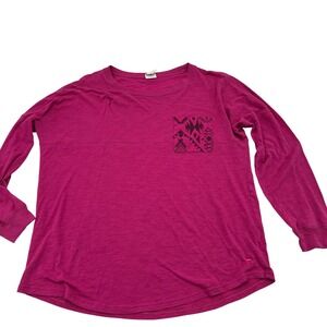 Victorias Secret Pink Long Sleeve Aztec Print Pocket Top Large